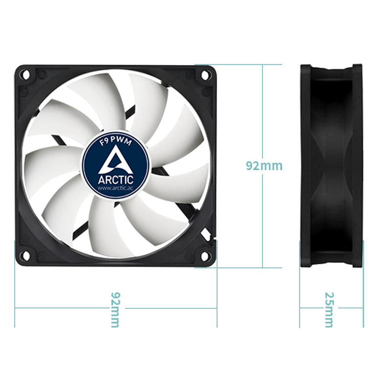 ARCTIC F9 PWM - مروحة PWM مقاس - مراجعة Case Fan Controller وسعره