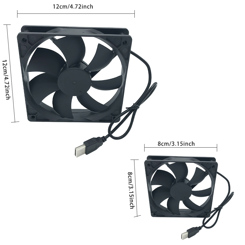 8/12 سنتيمتر 12 فولت USB بالطا - مراجعة Pc Chassis وسعره